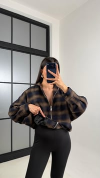 Kahve Ekoseli Astarlı Bomber Ceket GAUS-00810GAUSCEKETGAUS-00810