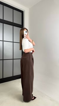 Kahve Cep Detaylı Tencel Pantolon GAUS-00992GAUSPantsGAUS-00992