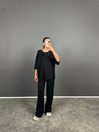 Siyah Premium Oversize Tshirt Pantolon İkili TakımGausTAKIMGU008527