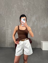 Kahve Askılı Crop Gaus00220GausCROPGU1001508