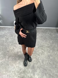 Rodeo Siyah Madonna Yaka Yumoş ElbiseGausELBİSEGU004089