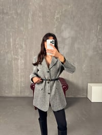 Grim Muadil Astarlı Kemerli CeketGausCEKETGU00904072