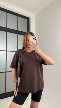 Kahve Basic Kısa Kol Modal Tshirt GAUS-01059GAUSTshirtGAUS-01059