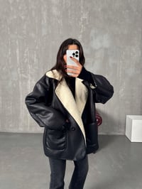 Rosen Siyah ZR Model Taş Kürklü Biker CeketGausCEKETGU00903885