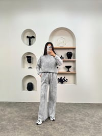 Perla Gri Eskitme Yıkamalı İkili TakımGausTAKIMGU0090332