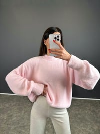 Pembe Yumuşak Dokulu Triko Kazak GausKAZAKGU004354