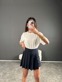 Lacivert Pileli Şort EtekGausETEKGU004266
