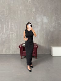 Helena Siyah ZR Model Drapeli Astarlı ElbiseGausELBİSEGU10094