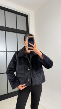 Siyah Cep Detaylı Astarlı Kürk Ceket GAUS-00522GAUS السترات  GAUS-00522