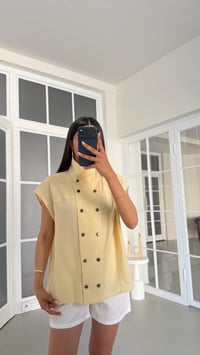 Sarı Çıtçıt Düğmeli Yelek GAUS-01815GAUSYELEKGAUS-01815