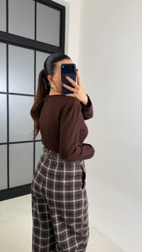 Kahve Cepli Ekoseli Pantolon GAUS-00806GAUSPANTOLONGAUS-00806