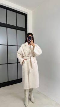 Taş Astarlı Kuşaklı Premium Peluş Kaban GAUS-00565GAUSKABANGAUS-00565