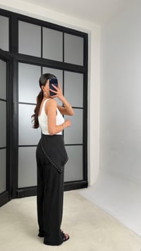 Siyah Bandana Detaylı Tencel Pantolon GAUS-01424GAUSPANTOLONGAUS-01424