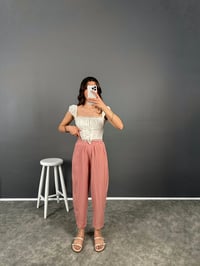 Nien Pudra Tensel Kumaş Şalvar PantolonGausPANTOLONGU008041