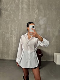 Athen Beyaz ZR Model Oversize Tasarım GömlekGausGÖMLEKGU00904213