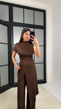 Kahve ZR Model Kaşmir Dokulu Bluz GAUS-01355GAUSالبلوزات GAUS-01355