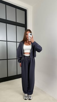 Antrasit Atlet Hırka Beli Lastikli Pantolon 3'lü Modal Takım GAUS-00645GAUSSuitsGAUS-00645