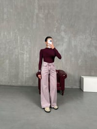 Hector Yıkamalı Pembe Wide Leg JeanGausDENİM PANTOLONGU100863