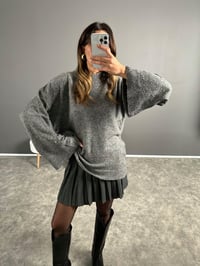 Yumuşak Triko Gri Kazak GausKAZAKGU002783