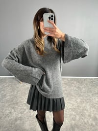 Yumuşak Triko Gri Kazak GausKAZAKGU002783