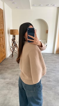 Vizon Pelerin Detaylı Düğmeli Tasarım Triko Kazak GAUS-00852GAUSKAZAKGAUS-00852