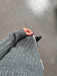 Picas Gri Polo Yaka Triko Kazak Etek TakımGausTAKIMGU00903984