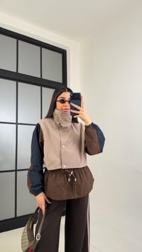 Vizon Beli Lastikli Paraşüt Detaylı Ceket Pantolon Takım GAUS-01077GAUSTAKIMGAUS-01077