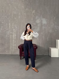 Vier Tensel Denim Kumaş Kemerli PantolonGausPANTOLONGU10043