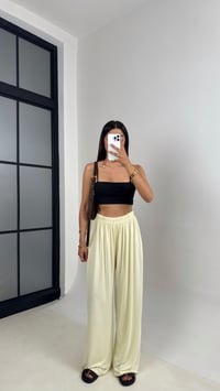 Sarı Beli Lastikli Modal Kumaş Pantolon Gaus00668GausPANTOLONGU1002543