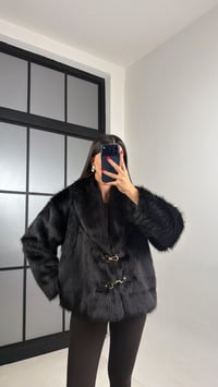 Siyah Astarlı Tokalı Premium Kürk GAUS-00867GAUSCEKETGAUS-00867