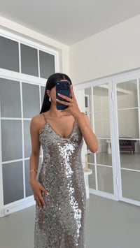 Vizon Ayarlanabilir Askılı Astarlı Pullu Etek GAUS-01684GAUSELBİSEGAUS-01684