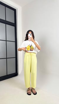 Sofya Sarı Oysh Muadil Modal Kumaş Balon PantolonGausPANTOLONGU1002085