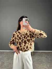 Leopar Yumuşak Dokulu Hırka GausHIRKAGU004199