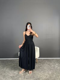 Valona Premium Siyah Modal Kumaş TulumGausTULUMGU004768