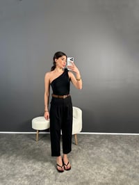 Siyah ZR Muadil Kemerli Pantolon GausPANTOLONGU007235