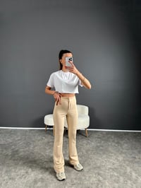 Penny Taş Yüksek Bel Kanca Düğmeli İspanyol PantolonGausPANTOLONGU004303