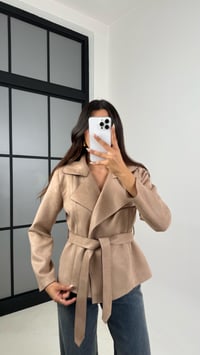 Vizon Vatkalı Kuşaklı Süet Ceket GAUS-00130GAUSCEKETGAUS-00130