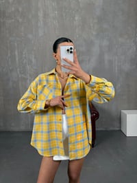 Dipi Sarı Ekoseli Pamuklu GömlekGausGÖMLEKGU100810