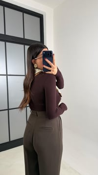 Acı Kahve Cep Detaylı Palazzo Pantolon GAUS-00803GAUSPANTOLONGAUS-00803