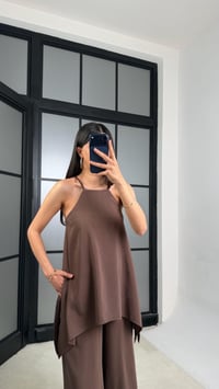 Kahve Örgü Askılı Tencel Tulum GAUS-01436GAUSTULUMGAUS-01436