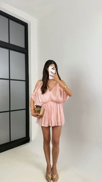 Pembe Ayarlanabilir Askılı Parlak Şifon Tasarım Tulum Gaus00620GausTULUMGU1002449