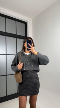 Antrasit Pötikare Desenli Kemerli Etek GAUS-00902GAUSETEKGAUS-00902