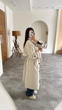 Taş Astarlı Kuşaklı Premium Kaşe Kaban GAUS-00505GAUSKABANGAUS-00505