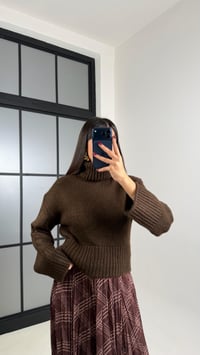 Acı Kahve Balıkçı Yaka Örgü Kazak GAUS-00726GAUSKAZAKGAUS-00726