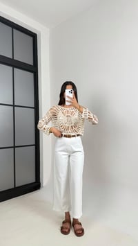 Beyaz Kemerli Yüksek Bel Denim Pantolon Gaus00548GausDENİM PANTOLONGU1002279