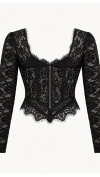 Siyah Dantel Detaylı Premium Korse Bluz GAUS-02281GAUSBLUZGAUS-02281