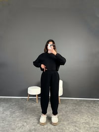 Lonya Siyah Yumuşak Dokulu İkili TakımGausTAKIMGU004016