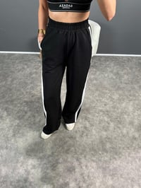 Siyah İki İplik Şeritli Beli Lastikli Pantolon GausPANTOLONGUU004722