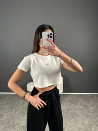 Oysh Beyaz Modal Kumaş Baskılı Tshirt GausTSHIRTGU004587