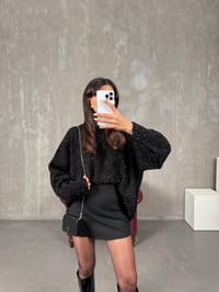 Holis Siyah Simli Oversize KazakGausKAZAKGU100259
